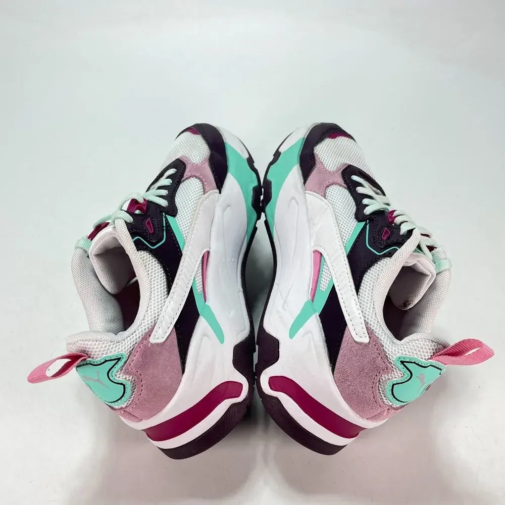 PUMA Trinity White Mint Mauve Chunky Lifestyle Sneakers 390838-16 Youth Size 4